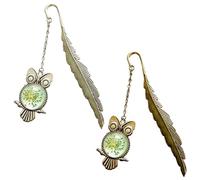2 Pezzi Di Segnalibri Di Piume Di Gufo, Segnalibri Creativi Per Metallo, Segni Di Raccolta Di Tag Retrò, Marchi Divertenti Da Regalo, Accessori Per Libri Dei Lettori