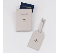 2 pezzi di set di accessori da viaggio, portapassaporto alla moda e targhetta bagaglio, accessori per vacanze, set di accessori da viaggio per la stagione delle vacanze, roba da viaggio, organizer da