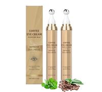 2 pezzi di siero oculare di caffeina con massaggio a 360° Roll On, crema per gli occhi contro rughe e occhiaie, crema per gli occhi Niacinamide contro le borse lacrime, idratante anti anti anti