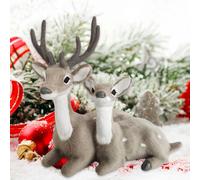 2 pezzi di simulazione di renne ornamenti animali artificiali per le vacanze