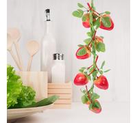2 pezzi di simulazione ghirlanda di vite di fragole pianta sospesa corde di
