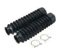 2 pezzi di soffietti for forcella anteriore for moto, tubo corrugato in gomma for forcella, tappo antipolvere nero, 13 sezioni, motocross fuoristrada, vestibilità universale