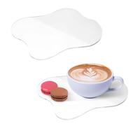 2 Pezzi di Sottobicchieri per Tazze, Sottobicchieri in Acrilico Trasparente Sottobicchieri a Forma di Nuvola Sottobicchieri Irregolari per Tavolo da Pranzo da Ufficio Cucina Bar