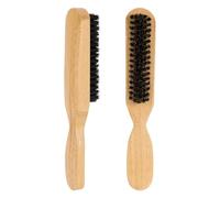 2 Pezzi di Spazzole per Capelli Lisce, Spazzola con Setole di Cinghiale con Manico in Legno per Donne Uomini e Bambini Capelli Sottili e Fini Lucidatura Styling Approfondito