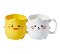 2 pezzi di spazzolino da denti da denti da cartone animato tazze da denti