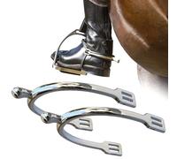 2 pezzi di speroni inglesi in lega per stivali da cowboy occidentali, attrezzatura da equitazione per bambini per stivali da cowboy