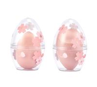 2 pezzi di spugna trucco cosmetica uovo trucco spugna frullatore bellezza spugna applicatore con custodia per crema liquida fondazione sciolto impostazione polvere