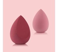 2 pezzi di spugne per il trucco di colore bordeaux e rosa, per un'applicazione uniforme, senza bisogno di polverizzare, utilizzabili sia bagnate che asciutte, accessori per il trucco, puff per il truc