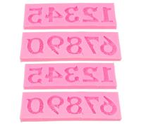2 pezzi di stampo in silicone 3D con numeri, stampi per decorare torte e