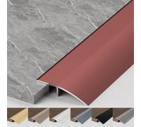 2 pezzi di striscia di transizione for pavimento in alluminio, spessore circa 1,8 mm, rampe di soglia da 36 pollici for riduttore di porta, adatto for rifiniture di bordi(Rose Gold,7cm(W))