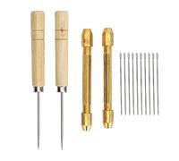 2 pezzi di supporti per la radicazione dei capelli delle bambole, con 10 aghi 0,6 mm; set fai-te per la ri-radica dei capelli delle bambole, completo di punteruolo, manico in