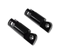 2 pezzi di supporto for pedane, estensori for staffe for pedane resistenti all'abrasione, neri/argento, for moto da cross(Black)