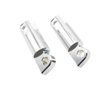2 pezzi di supporto for pedane, estensori for staffe for pedane resistenti all'abrasione, neri/argento, for moto da cross(Silver)
