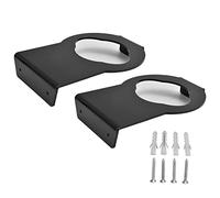 2 pezzi di supporto in acrilico per palloni da basket, porta-palloni a parete per basket, calcio e pallavolo, supporto leggero e compatto per la conservazione dei palloni con kit (Nero, confezione da