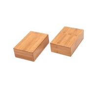 2 pezzi di supporto per blocchi yoga in bambù per allenamento body building