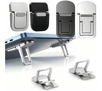 2 pezzi Di Supporto Regolabile per computer portatile in Materiale ABS, Porta Telefono Multifunzionale, Rialzo Portatile Autoadesivo Invisibile, Design a Due Angolazioni, Vassoio per Tastiera da Uffic