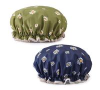 2 Pezzi Di Tappo Della Doccia Stampati Floreali, Tappo Della Doccia Da Donna, Tappo Della Doccia Impermeabile, Tappo Della Doccia Riutilizzabile, Accessori Per La Doccia