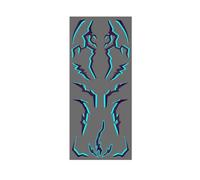 2 pezzi di tatuaggi temporanei che si illuminano al buio, blu freddo, viola, fulmine, body art, impermeabile(2 Sheets A)