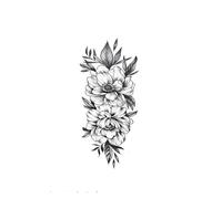 2 Pezzi Di Tatuaggio Adesivo Con Succo Di Fiore Sul Braccio, Tatuaggio Semipermanente, Tatuaggio Finto Realistico, Dura 7-15 Giorni, Tatuaggio Temporaneo Impermeabile Non Riflettente Non Tossico