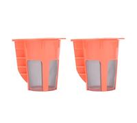2 pezzi di tazza filtro per caffè ricaricabile, capsula per caffè riutilizzabile compatibile con 2.0 K200 K300 K350 K360 K400 K450 K460 K500 K550 K560, colore rosso con rete