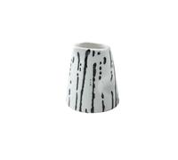 2 pezzi di tazza latte in ceramica barattolo con miele caffè secchiello succo zucchero for uso domestico per Latte con Coperchio(Black white-80ml)