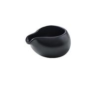2 pezzi di tazza latte in ceramica barattolo con miele caffè secchiello succo zucchero for uso domestico per Latte con Coperchio(Black-100ml)