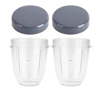 2 pezzi di tazze for frullatore in plastica con coperchi di ricambio da 18 oz, 24 oz, 32 oz, compatibili con accessori for frullatori e spremiagrumi Nutribullet da 600 W e 900 W.(18oz)