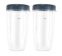 2 pezzi di tazze for frullatore in plastica con coperchi di ricambio da 18 oz, 24 oz, 32 oz, compatibili con accessori for frullatori e spremiagrumi Nutribullet da 600 W e 900 W.(32oz)