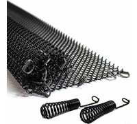 2 pezzi di tenda a rete per camino, schermo per camino in rete resistente al calore, tenda a rete per camino, cancello da terra in metallo per caminetto, 61 * 55,9 cm / 24 * 22 pollici