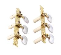 2 Pezzi di Teste di Macchine per Chitarra Classica, Pioli per Accordare le Corde, Tasti, Sintonizzatori, Pulsante Bianco