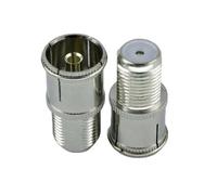 2 pezzi di tipo F for TV IEC 90 gradi connettore antenna adattatore ad angolo retto for presa cavo coassiale combinazione F-TV(No10)
