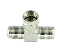 2 pezzi di tipo F for TV IEC 90 gradi connettore antenna adattatore ad angolo retto for presa cavo coassiale combinazione F-TV(No15)