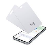 2 Pezzi di Tracker per Portafoglio per Android, Scheda di Tracciamento Smart Ricaricabile Senza Fili, Scheda Sottile di Tracker per Portafoglio Compatibile con Google My Device Find APP (Solo Android