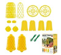 2 pezzi di trappole per vespe 5, 3x10, 2 pollici Trappole per vespe riutilizzabili Trappola per calabroni appiccicosa da appendere all'esterno per mosche falene zanzare gialle pe