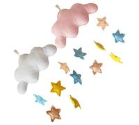 2 pezzi di un set Cartoon Pendnat appeso non tessuto nuvola gocce di pioggia