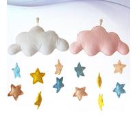 2 pezzi di un set Cartoon Pendnat appeso non tessuto nuvola gocce di pioggia