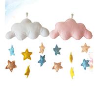 2 pezzi di un set Cartoon Pendnat appeso non tessuto nuvola gocce di pioggia