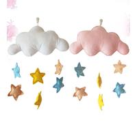 2 pezzi di un set Cartoon Pendnat appeso non tessuto nuvola gocce di pioggia