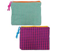 2 Pezzi Di Una Borsa Da Stoccaggio A Scacchi, Sacchetto Cosmetico Con Grande Capacità, Borse Di Stoccaggio Per Articoli Da Toilette, Borse Di Conservazione Portatili.