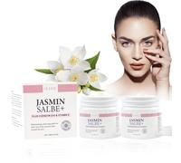 2 pezzi di unguento al gelsomino 100 g, pomata al gelsomino più di occhiaie, affaticamento degli occhi e gonfiore e palpebre cadenti, cura degli occhi per donne e uomini (2)