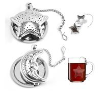 2 pezzi di uovo da tè, filtro da tè, uovo da tè per tè sfuso, filtro da tè in acciaio inox, filtro a forma di stella, colino per tè sfuso, adatto per teiera, tazza da tè, interessante colino da tè