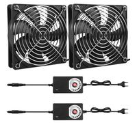 2 pezzi di ventole da 120 mm per case: ventola PC da 12 V con controllo della velocità, ventilatore AC220V a doppio cuscinetto a sfera, ventola assiale, ventola silenziosa per PC, laptop, router, TV
