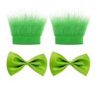 2 Pezzi Di Verde Peluche Fasce, 2 Pezzi Di Verde Papillon, Accessori Divertenti, Giochi Di Ruolo Puntelli, Adatto Per I Fan Giochi E Halloween.