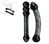 2 pezzi dildo in vetro per anale plug doppio dildo anale perle lisce, dildo anale dildo anale spine anale tappo per massaggio prostatico