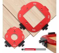 2 Pezzi Dima per Fresatrice Verticale, Dima R10-R50 con Fresa a Copiare, Dima 4 in 1 per Fresatrice Verticale, per Lavorazione del Legno Fai da Te, Jig per Raggiatura