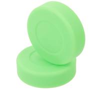 2 Pezzi Disco da Hockey per Allenarsi in PVC Verde, Uso Squadra | Superficie Liscia e Piatta su Entrambi i Lati, Trama Densa, Antiscivolo, per Passaggi Rapidi e Tiri Precisi