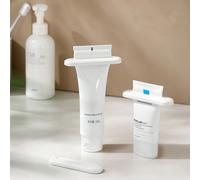 2 pezzi Dispenser manuale per crema mani, detergente viso, spremitore di dentifricio, porta dentifricio stile giapponese nuovo slouchy creativo per il bagno, design minimalista, trucco, economico, dec