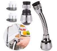 2 Pezzi Dispositivo Aeratore del rubinetto,Rompigetto Rubinetto Cucina,Aeratore Rubinetto di Estensione Rubinetto,Testa Spruzzatore Filtro di Rubinetto Universale,Prolunga Flessibile in Acciaio INOX