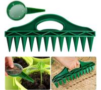 2 Pezzi Distributore di Semi, Dispensatore Sementi, Strumento di Semina da Giardino, Seminatore Manuale con Spargitore Manuale Regolabile per la Semina in Giardino (A)