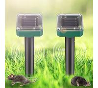 2 pezzi distributori di talpe solari: IP65 impermeabile a energia solare, spaventaparvicole, spaventapasseri solari, a ultrasuoni per espellere, antitalpe, antiparassitari per il giardino